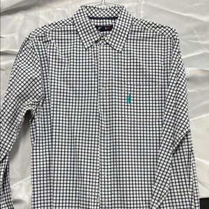 Johnnie-O Black and White Checkered Men's Shirt